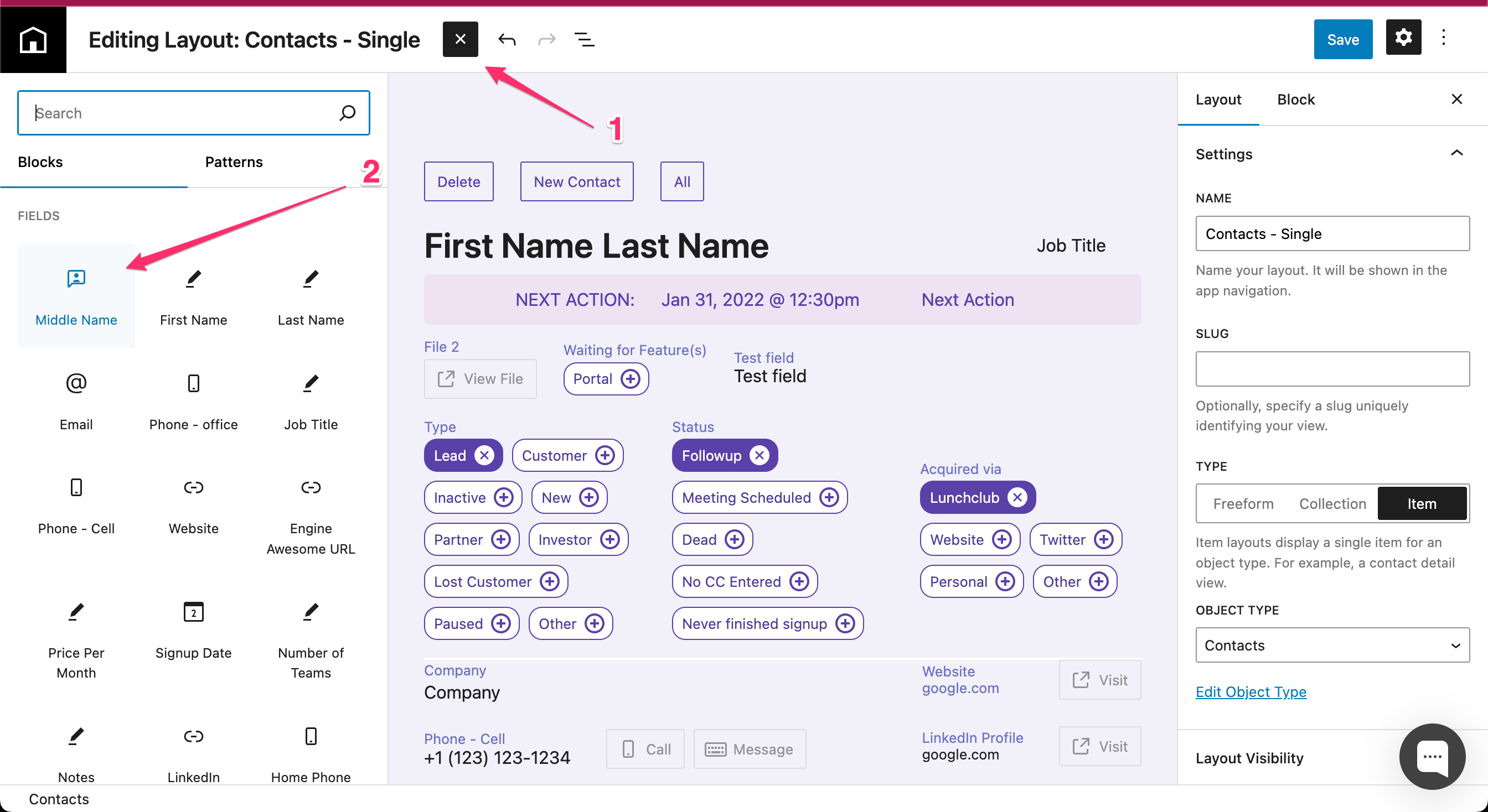 Find the "Middle Name" field