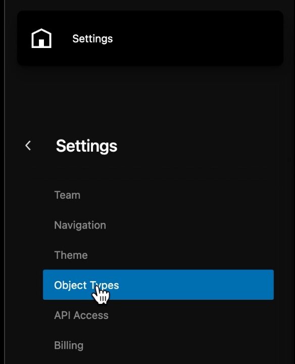 Settings Page