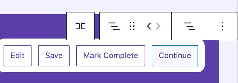 The block toolbar's Edit Workflow button